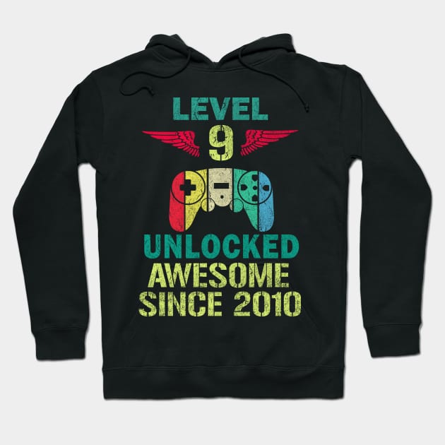 Level 9 Unlocked Awesome Since 2011 Gamers lovers Hoodie by ht4everr